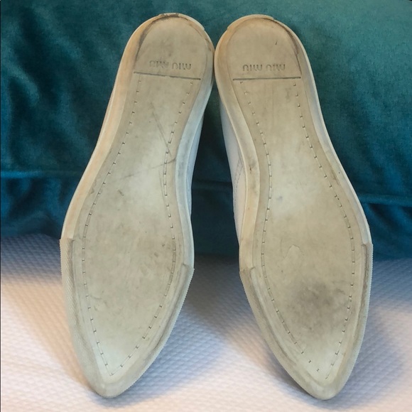 Miu Miu leather slip on sneakers SZ 39 1/2 - Picture 8 of 8